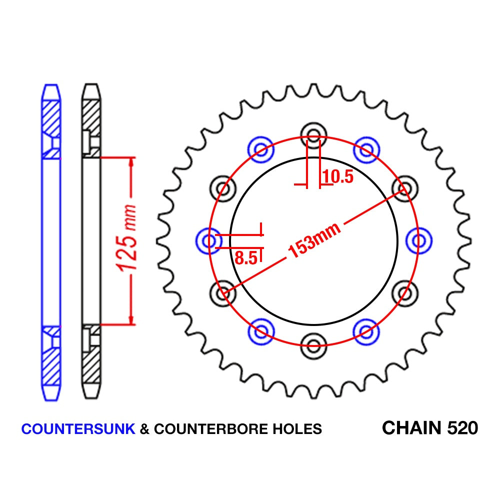 New SUPERSPROX 39T Sprocket Steel - Rear For BETA, HONDA 11-KAE-39 | Australian Moto Spares