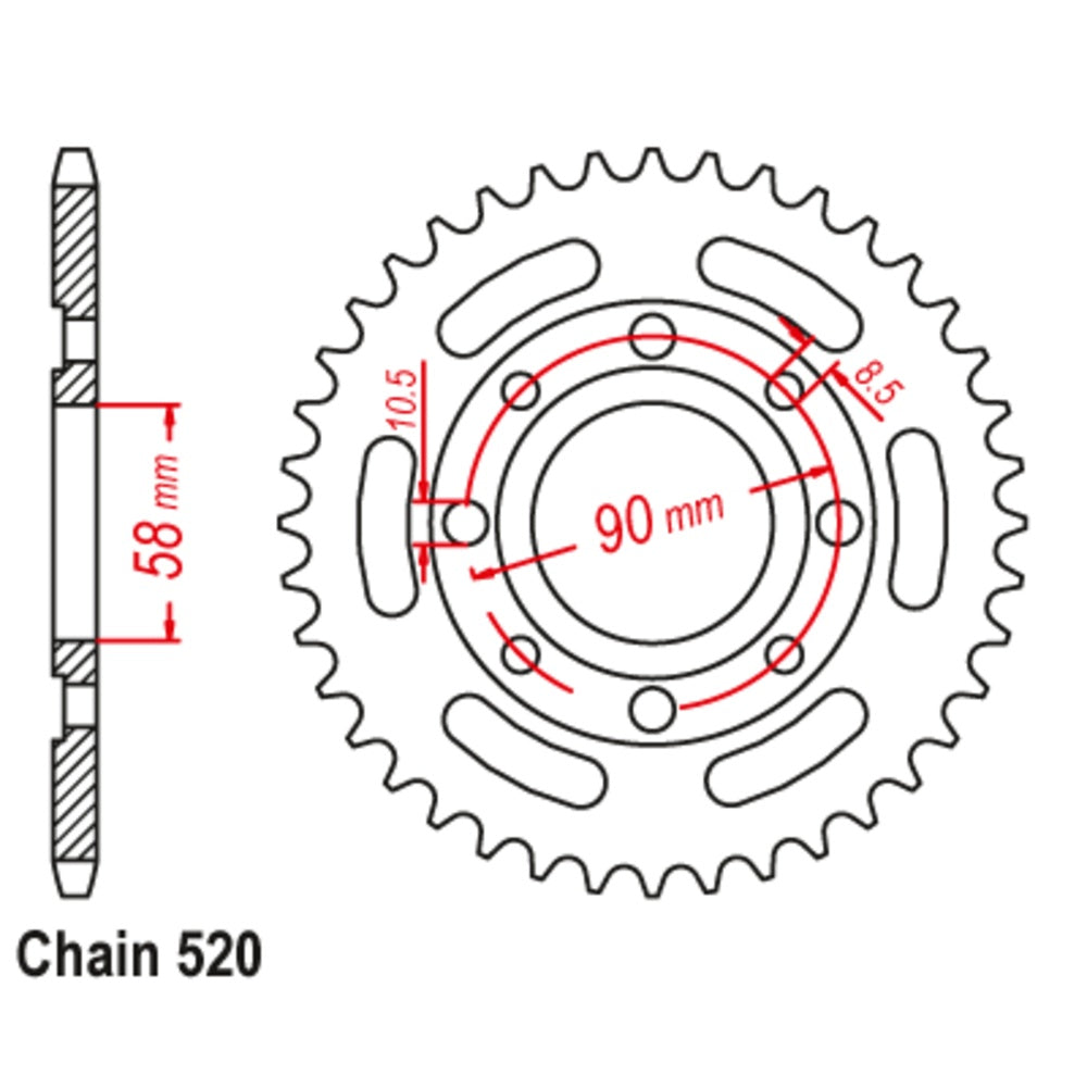 New SUPERSPROX 32T Sprocket Steel - Rear For HONDA 11-KB4-32 | Australian Moto Spares
