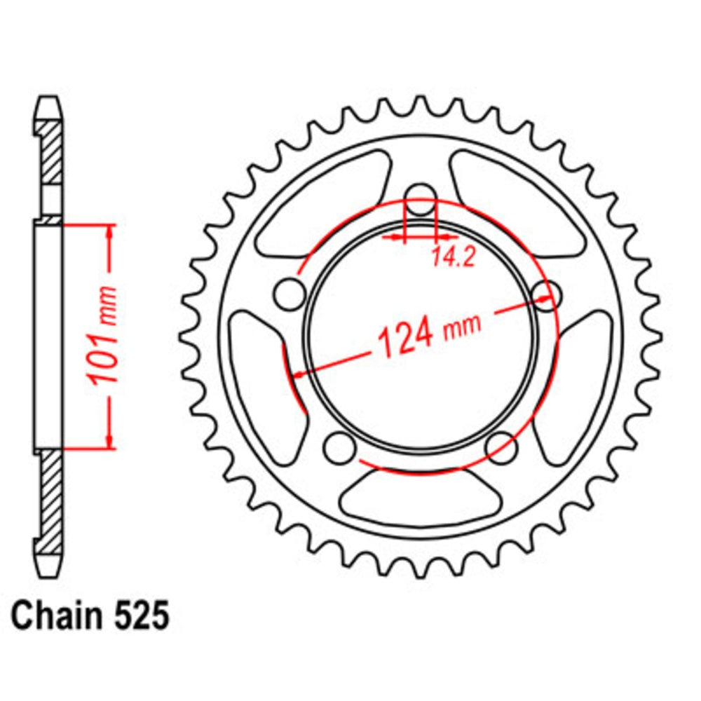 New SUPERSPROX 38T Sprocket Steel - Rear For KTM 11-KM7-38 | Australian Moto Spares