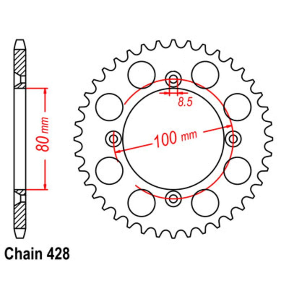 New SUPERSPROX 46T Sprocket Steel - Rear For HONDA, SCORPA 11-KN4-46 | Australian Moto Spares