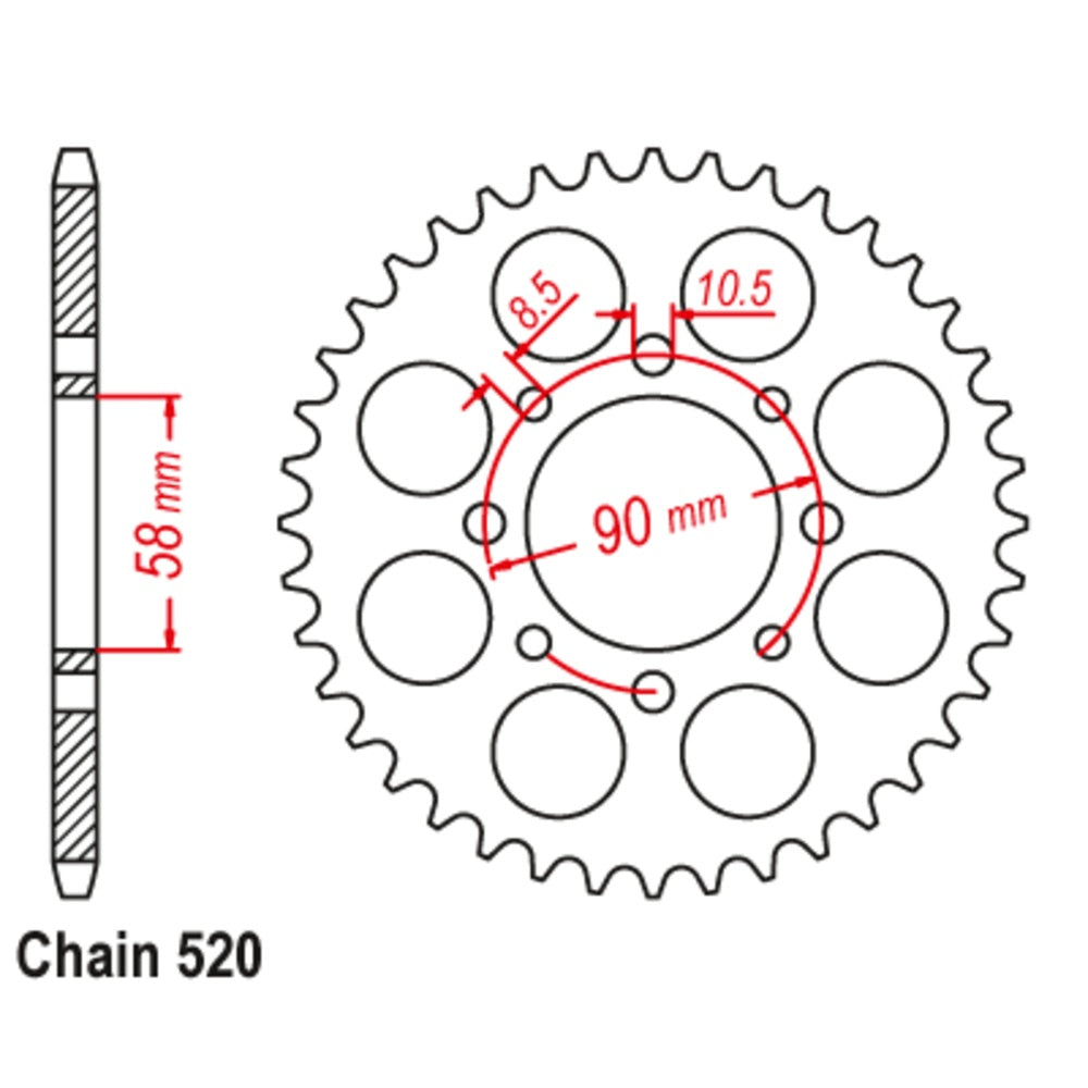 New SUPERSPROX 41T Sprocket Steel - Rear For HONDA, KTM 11-KPK-41 | Australian Moto Spares