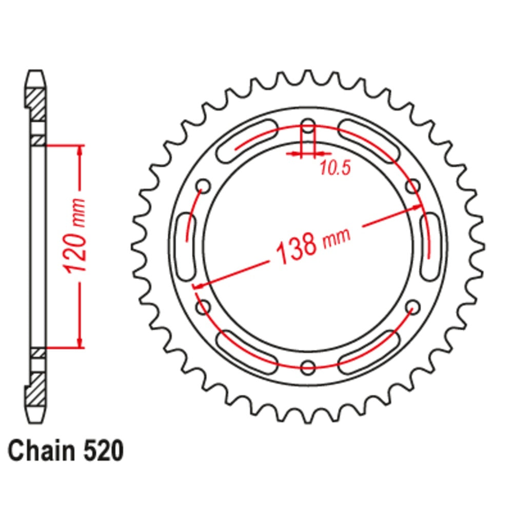 New SUPERSPROX 36T Sprocket Steel - Rear For HONDA 11-KYJ-36 | Australian Moto Spares