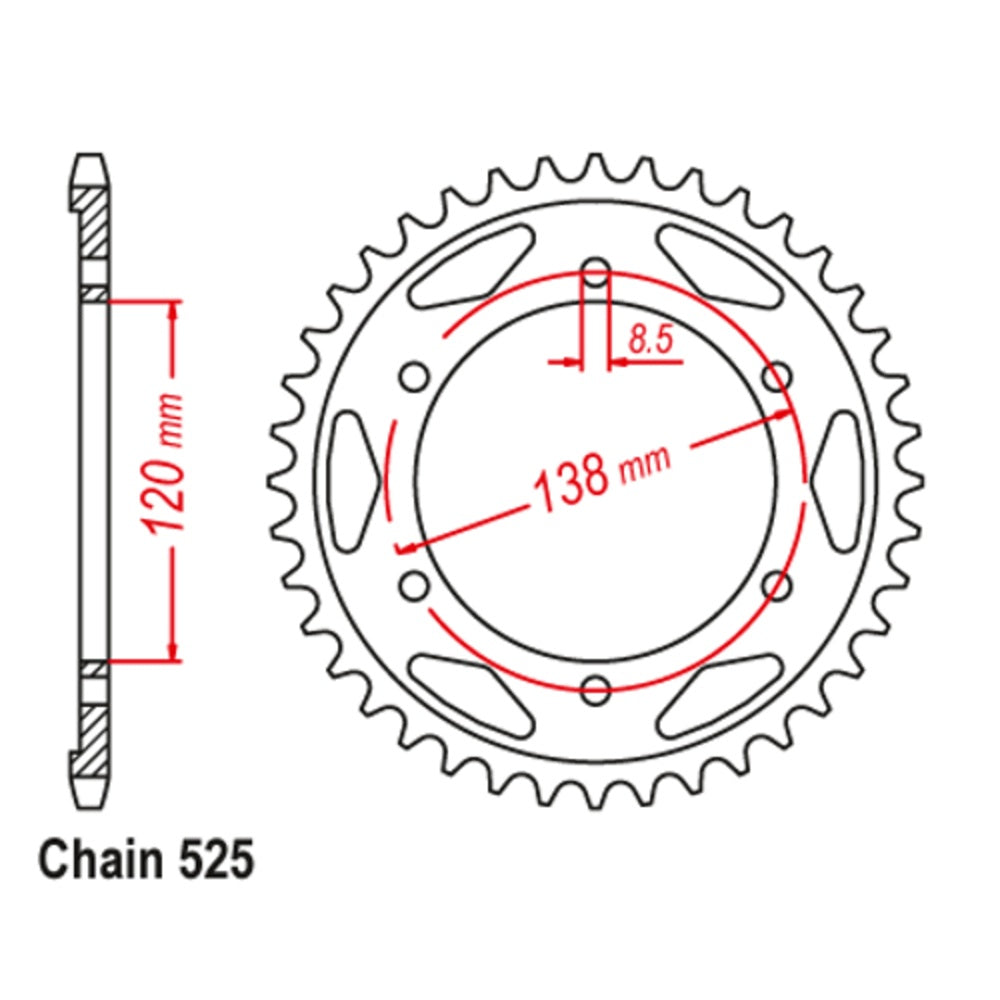 New SUPERSPROX 40T Sprocket Steel - Rear For HONDA 11-MR7-40 | Australian Moto Spares