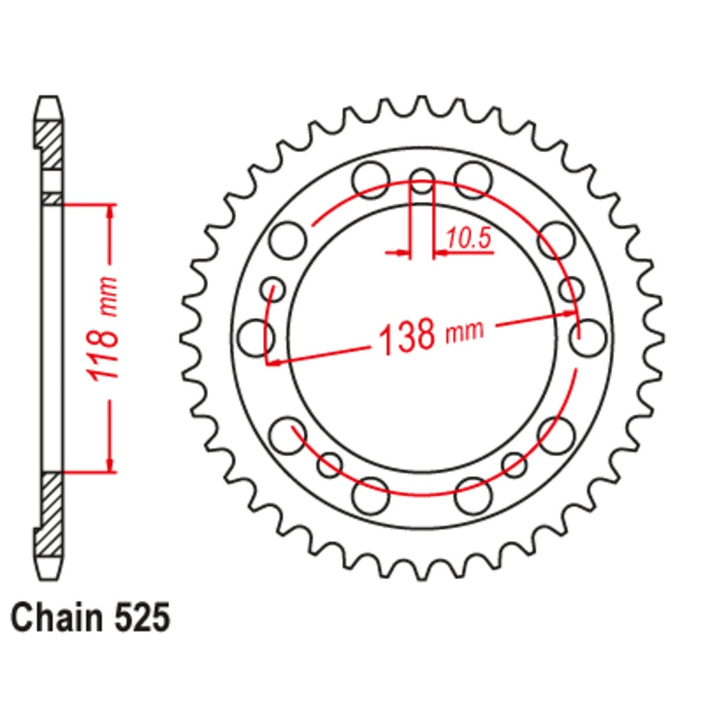 New SUPERSPROX 39T Sprocket Steel - Rear For HONDA CBR400RR NC29 11-MV4-39 | Australian Moto Spares