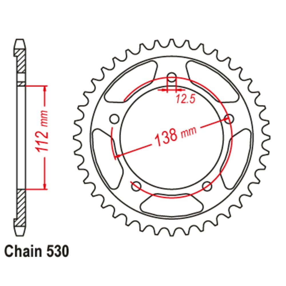New MTX 41T Sprocket Steel - Rear For HONDA 11-MW0-41 | Australian Moto Spares
