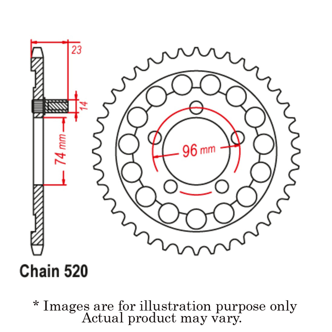 New SUPERSPROX 40T Sprocket Steel - Rear For HONDA NSR250 MC21 11-NSR-40 | Australian Moto Spares