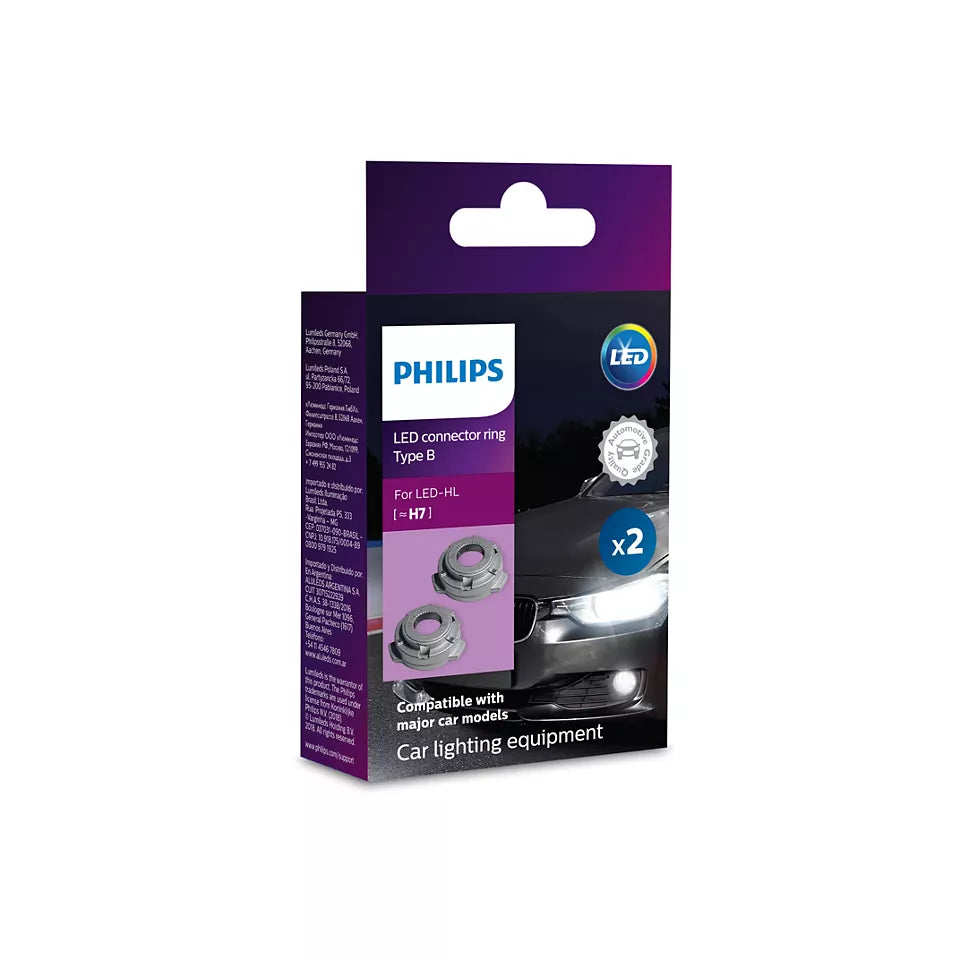 New Philips H7Led Adaptor Ring Type B Twin Pack (11172Bx2)