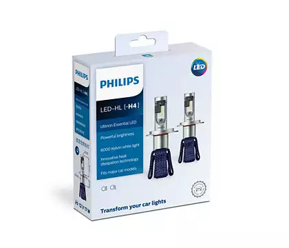 New Philips Led H4 Ultinon Essential (11342Uex2)