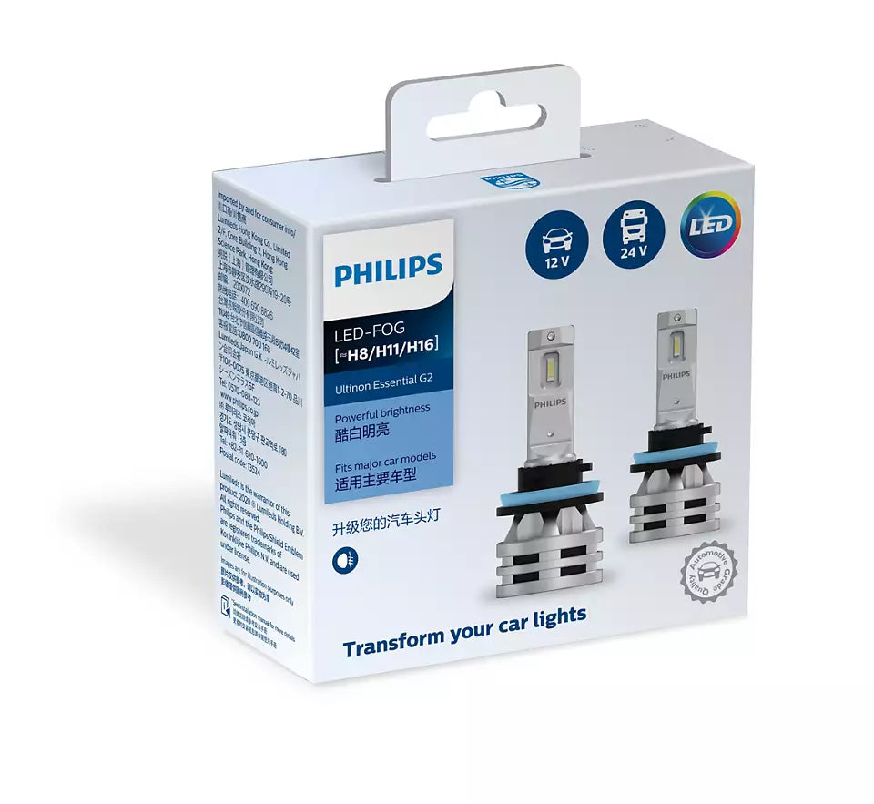 NEW PHILIPS LED FOG ULTINON ESSENTIAL GEN2 H8/11/16