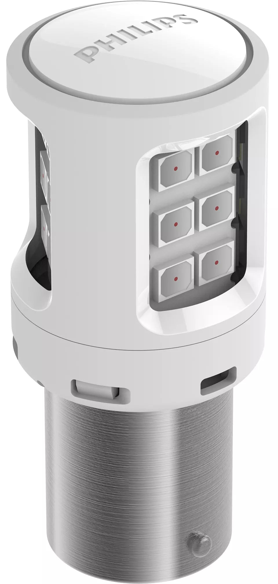 New Philips Globe P21 Led Red 12V (11498Ulrx2)