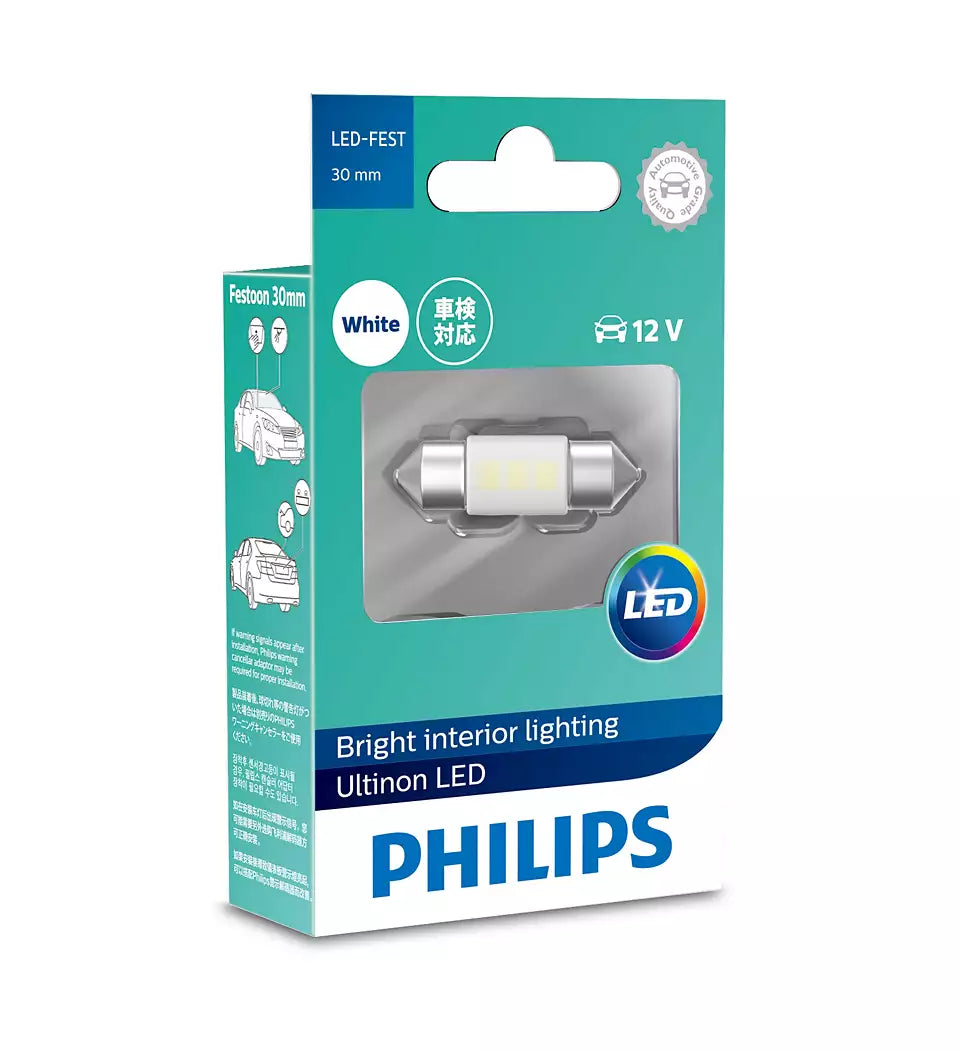 New Philips Globe Festoon 30Mm Led White 12V (11860Ulwx1)