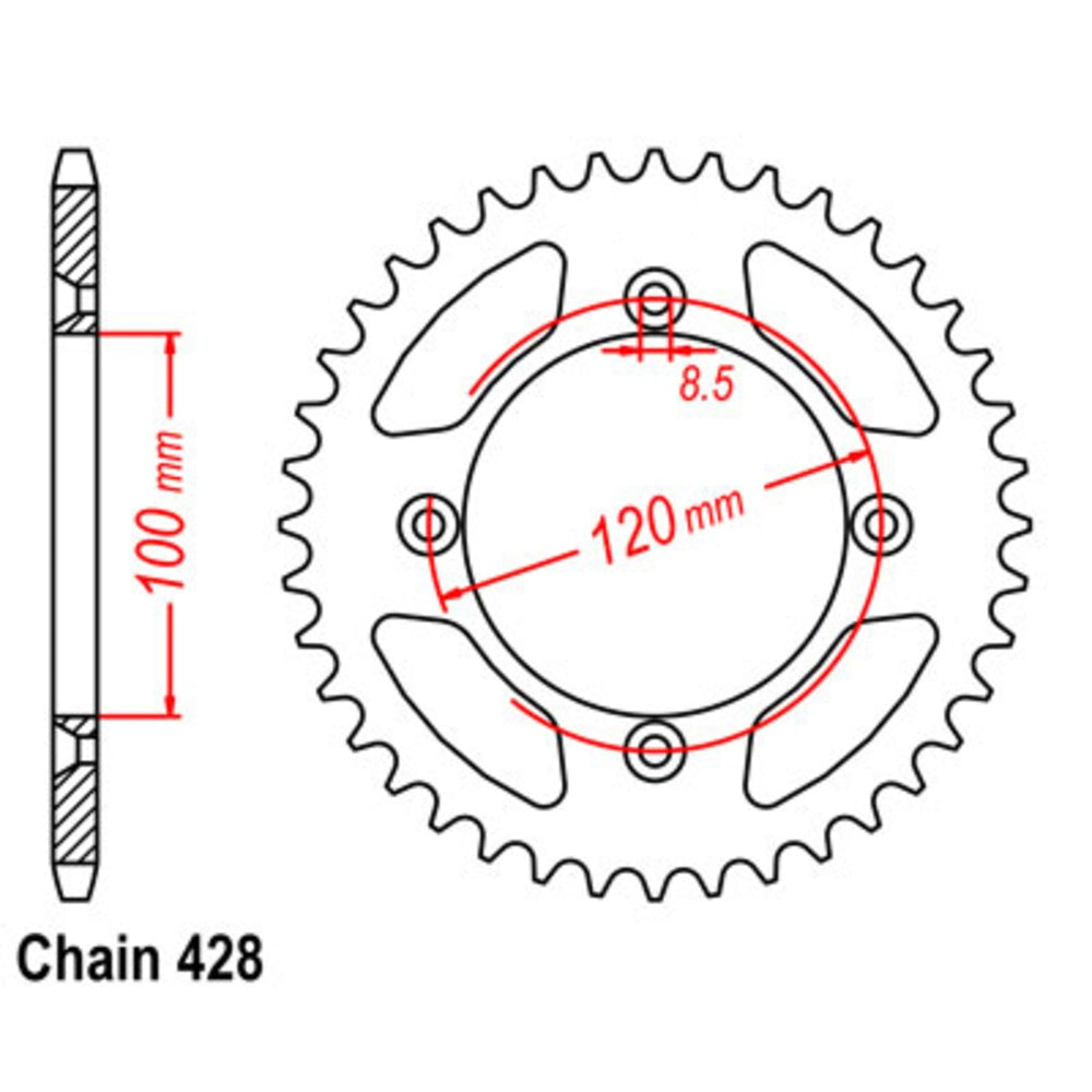 New SUPERSPROX Rear Sprocket Lightweight Alloy For YAMAHA YZ85 11A-209-47 | Australian Moto Spares
