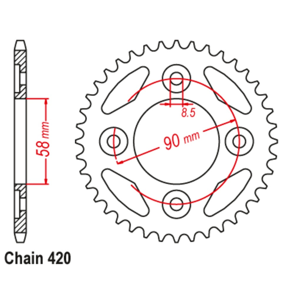 New SUPERSPROX Rear Sprocket Lightweight Alloy For HONDA 11A-K26-34R | Australian Moto Spares