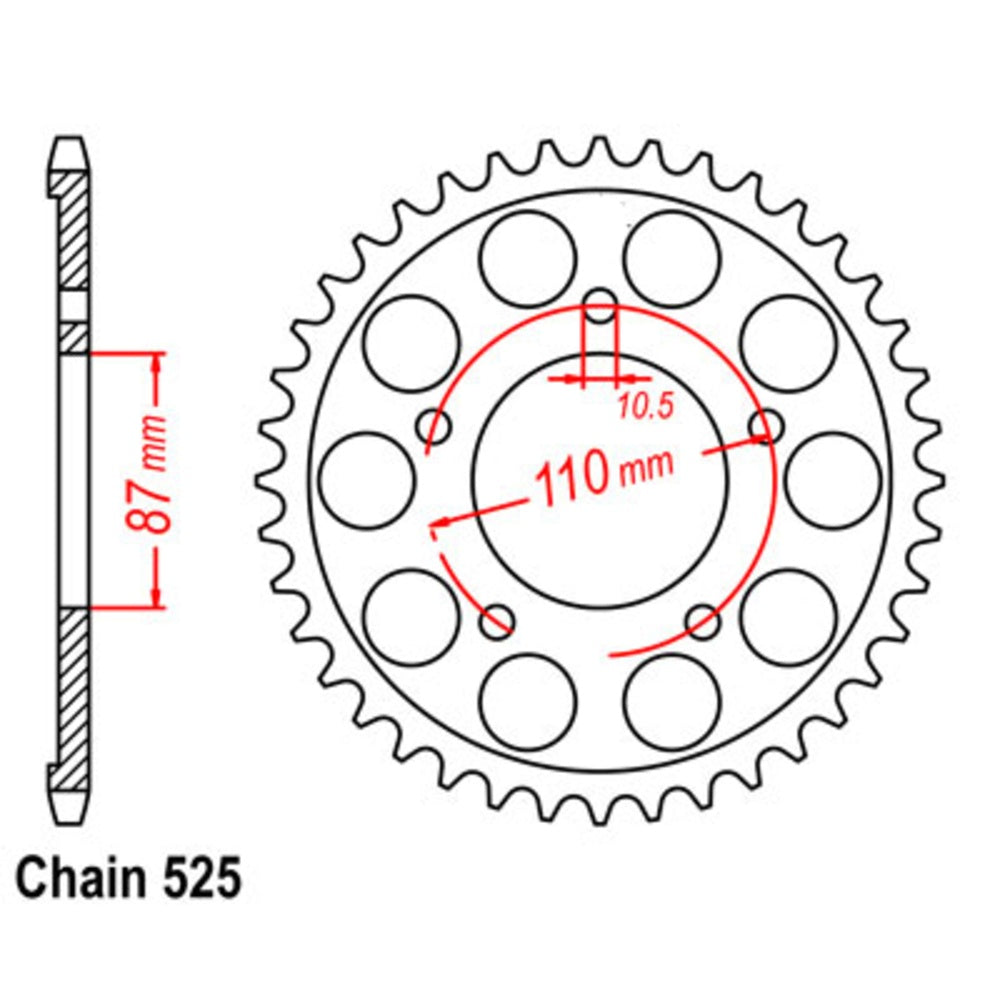 SUPERSPROX Rear Sprocket Stealth Composite For SUZUKI 11S-33C-45BK | Australian Moto Spares