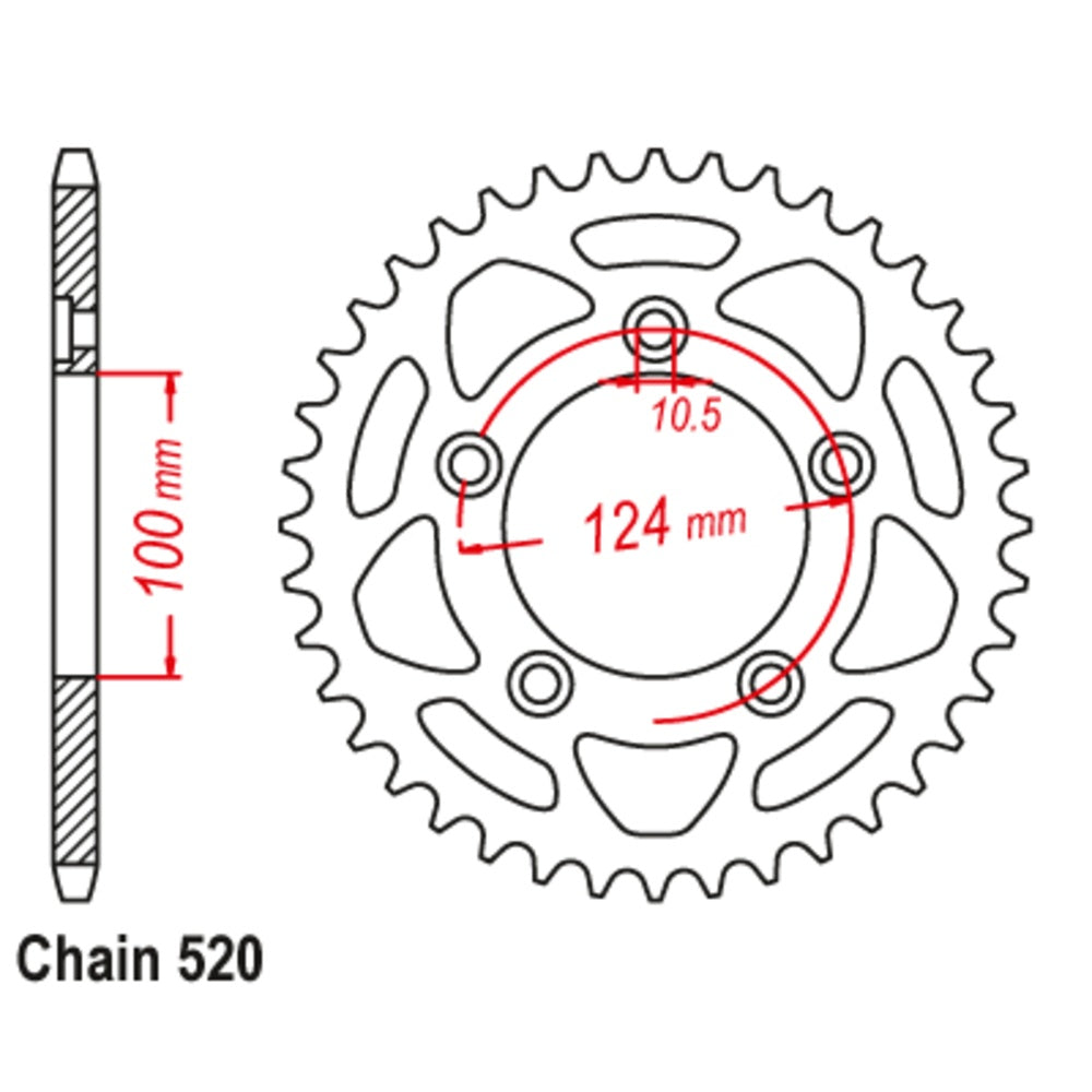SUPERSPROX Rear Sprocket Stealth Composite For DUCATI 11S-746-38BK | Australian Moto Spares