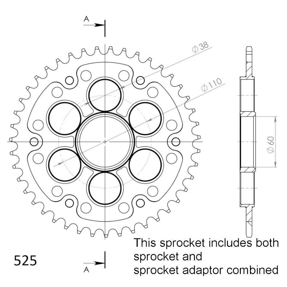 New SUPERSPROX Rear Sprocket Stealth Composite High Performance 11S-755-40BK | Australian Moto Spares