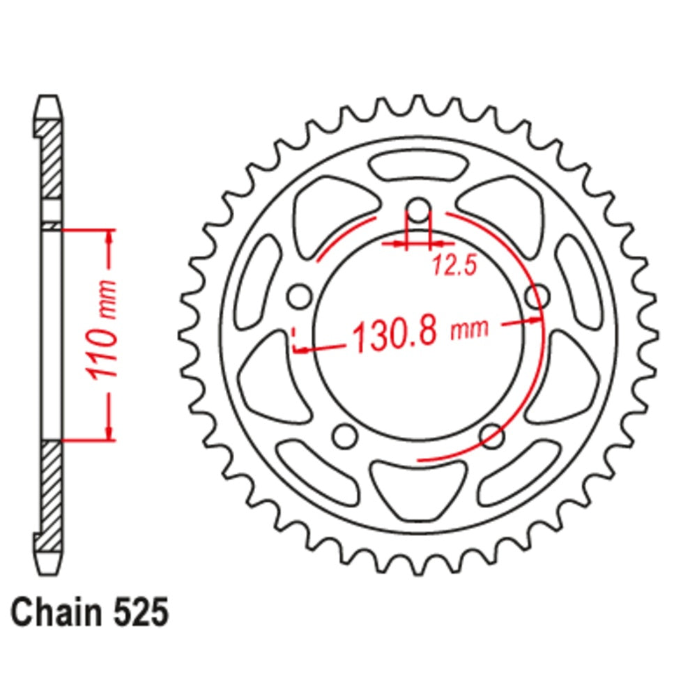 SUPERSPROX Rear Sprocket Stealth Composite High Performance For BMW 11S-BM7-43BK | Australian Moto Spares