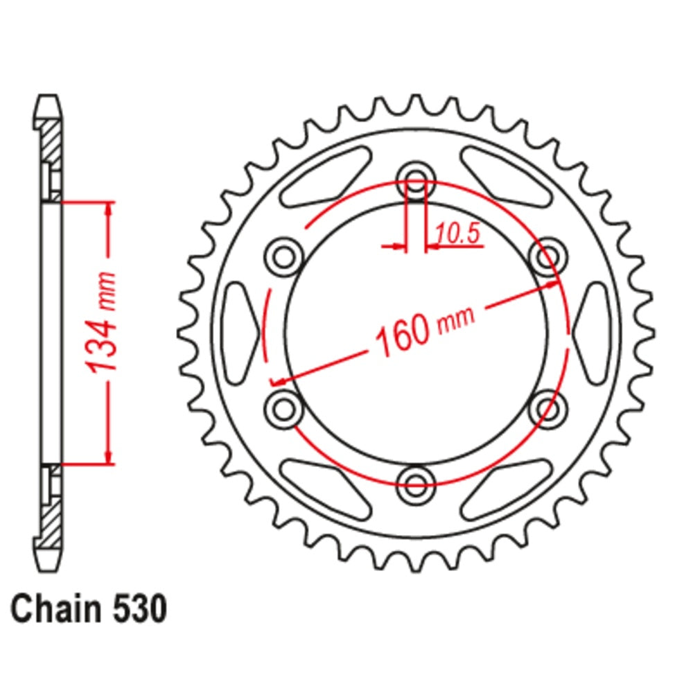 SUPERSPROX Rear Sprocket Stealth Composite For HONDA 11S-MCJ-42BK | Australian Moto Spares