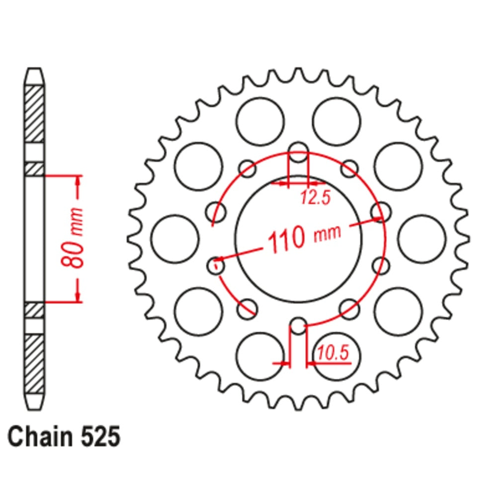 SUPERSPROX Rear Sprocket Stealth Composite For HONDA 11S-MW3-42R | Australian Moto Spares