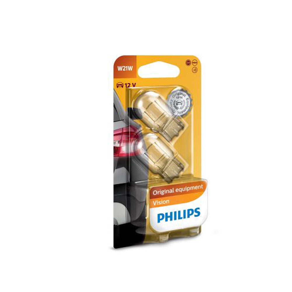 New Philips Globe W21W 12V Twin Blister Pack (12065B2)