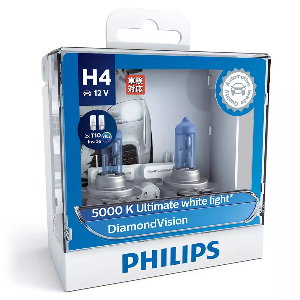 New Philips Globe H4 2Pk With Led T10 Park Globes (12342Dvsl) | Australian Moto Spares