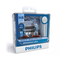 New Philips Globe H8 W5W 35W Twin Pack White Vision Ultra (12360Wvusm) | Australian Moto Spares