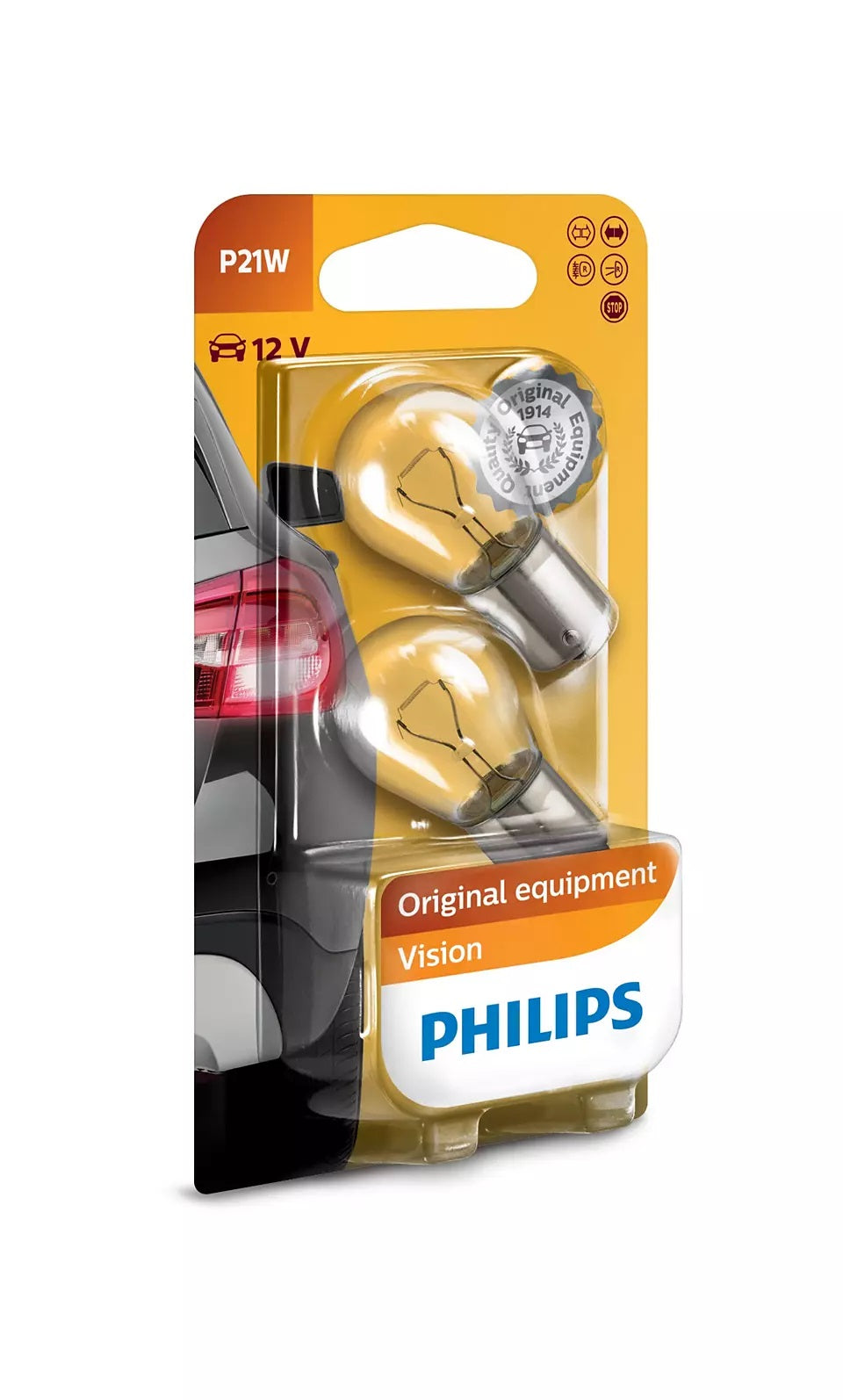 New Philips Globe P21W 12V Twin Blister Pack (12498B2) | Australian Moto Spares