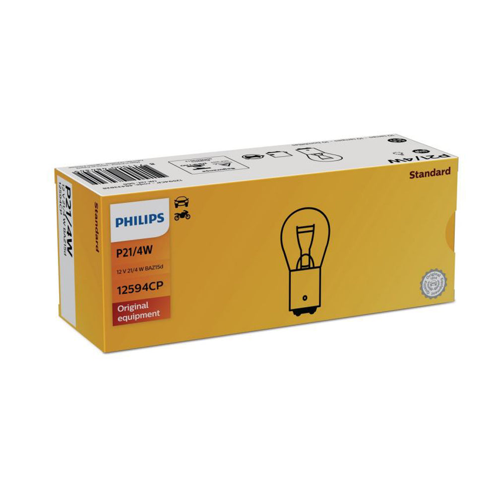 New Philips Globe P21/4W 12V 10Pack (12594Cp) | Australian Moto Spares