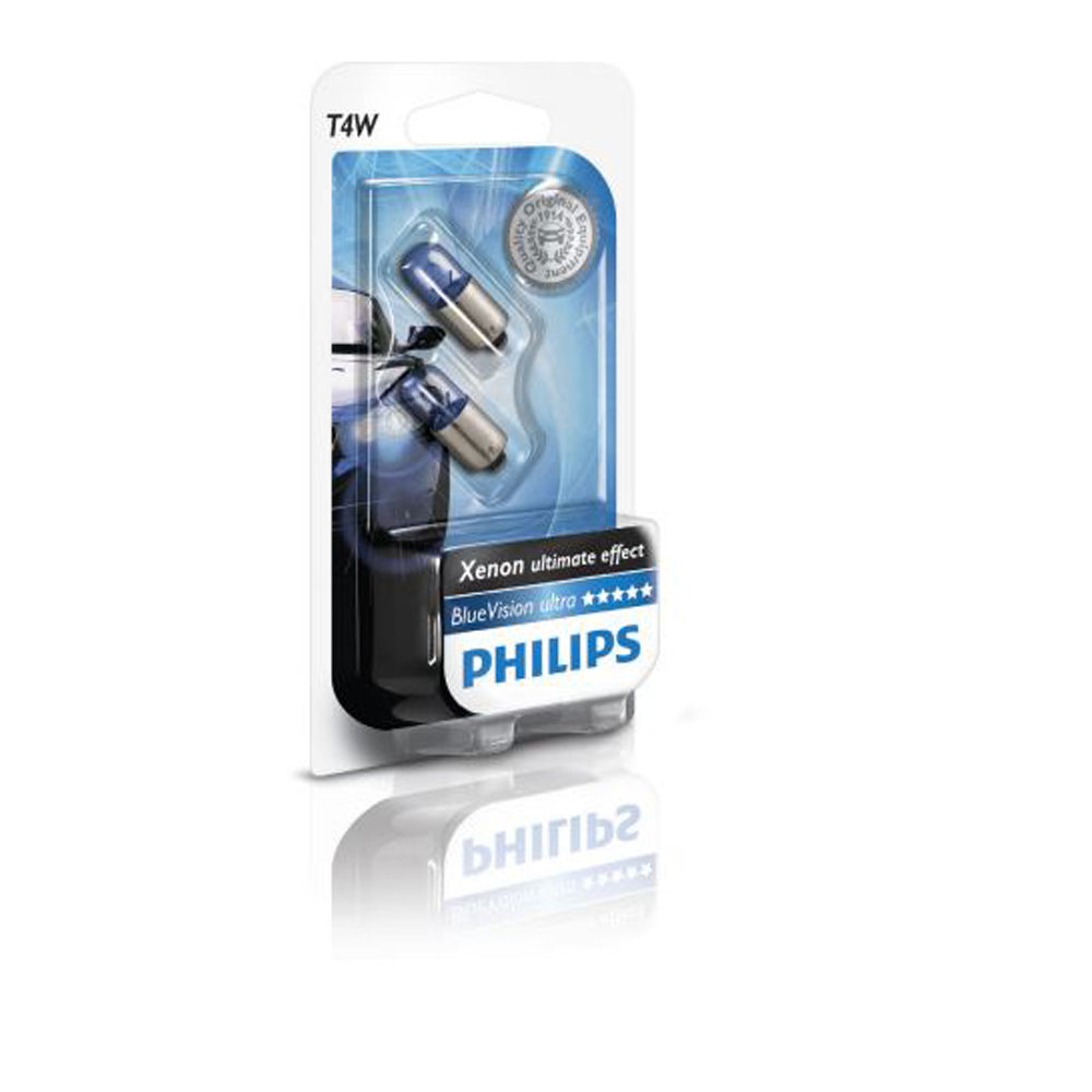 NEW PHILIPS GLOBE T4W 12V TWIN BLISTER PACK | Australian Moto Spares