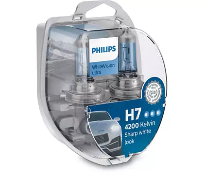 New Philips Globe H7 W5W 12V 55W Twin Pack White Vision Ultra (12972Wvusm) | Australian Moto Spares