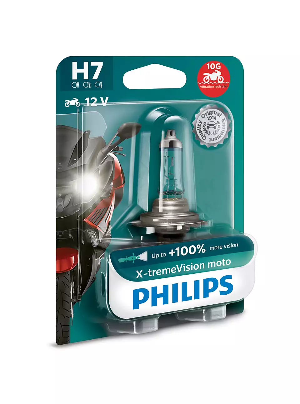 New Philips Globe Motorcycle H7 12V 55W Single Blister Pack Xtreme Vision | Australian Moto Spares