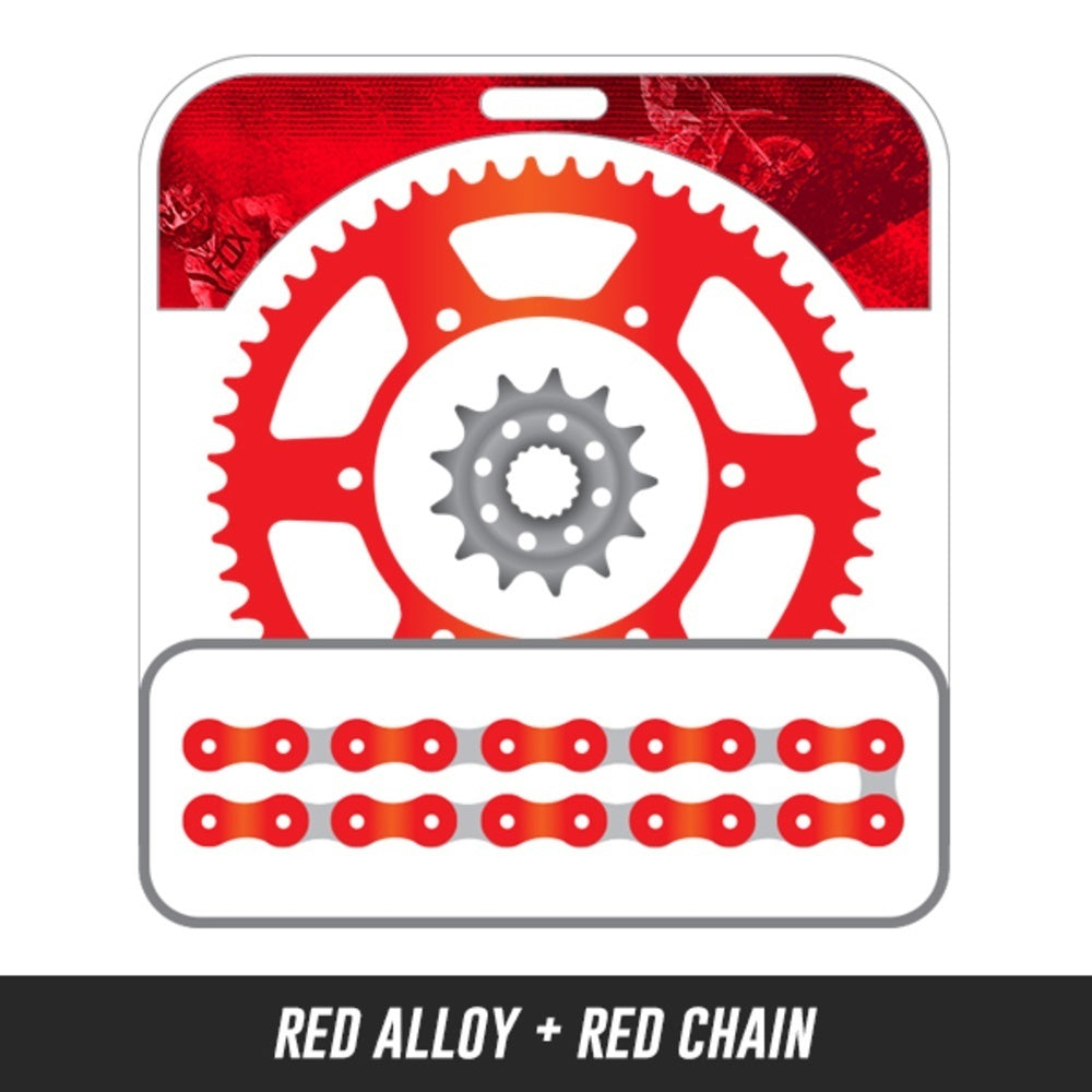 EK CHAIN AND SUPERSPROX Chain and Sprockets Kit - Alloy Coloured 12A-141R-MX04 | Australian Moto Spares