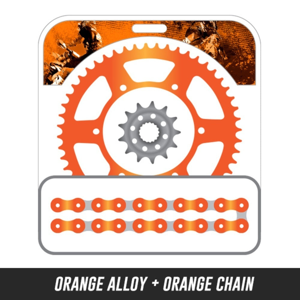 EK CHAIN AND SUPERSPROX Chain and Sprockets Kit - Alloy Coloured 12A-680O-MX07 | Australian Moto Spares