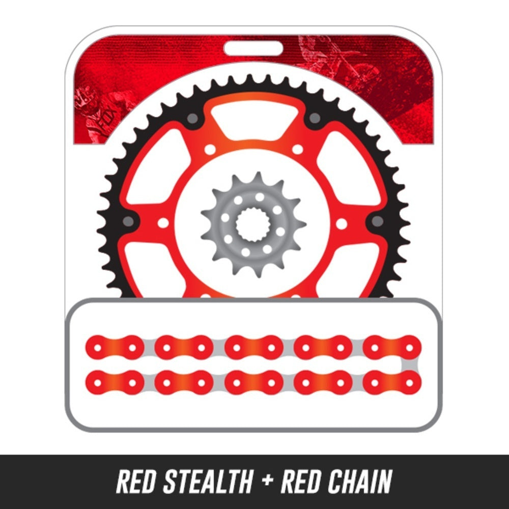 EK CHAIN AND SUPERSPROX Chain and Sprockets Kit - Stealth Coloured 12S-121R-SX04 | Australian Moto Spares
