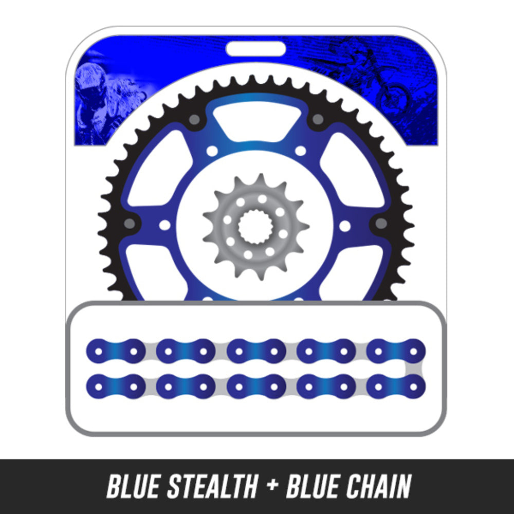EK CHAIN AND SUPERSPROX Chain and Sprockets Kit - Stealth Coloured 12S-242B-SX03 | Australian Moto Spares