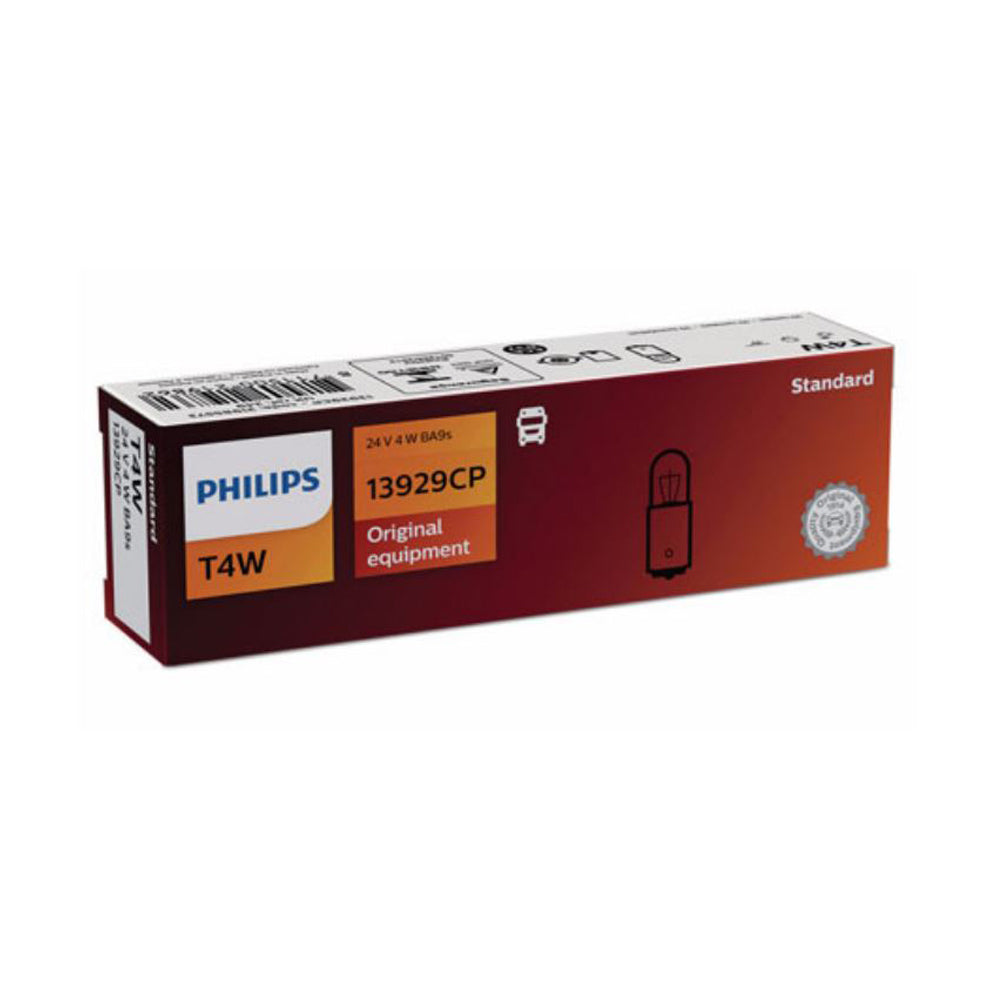New Philips Globe T4W 24V 10Pack (13929Cp) | Australian Moto Spares