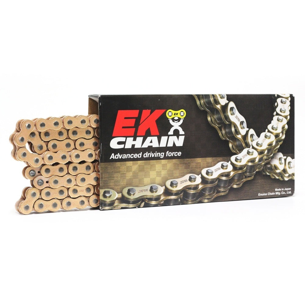 EK CHAIN AND SUPERSPROX 428 QX-Ring Gold Chain 136L For YAMAHA 14-428ZVX11-136 | Australian Moto Spares