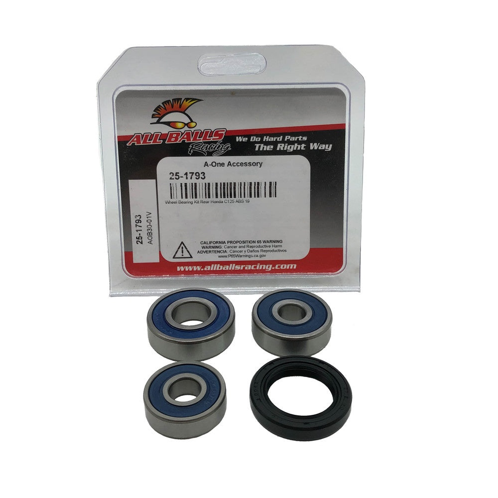 New ALL BALLS Rear Wheel Bearing Kit For HONDA C125 SUPER CUB 25-1793 | Australian Moto Spares