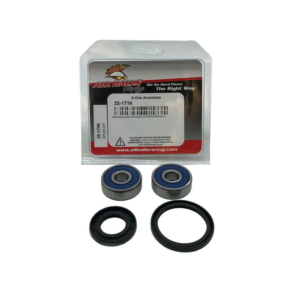 New ALL BALLS Front Wheel Bearing Kit For HONDA CB125E 25-1796 | Australian Moto Spares