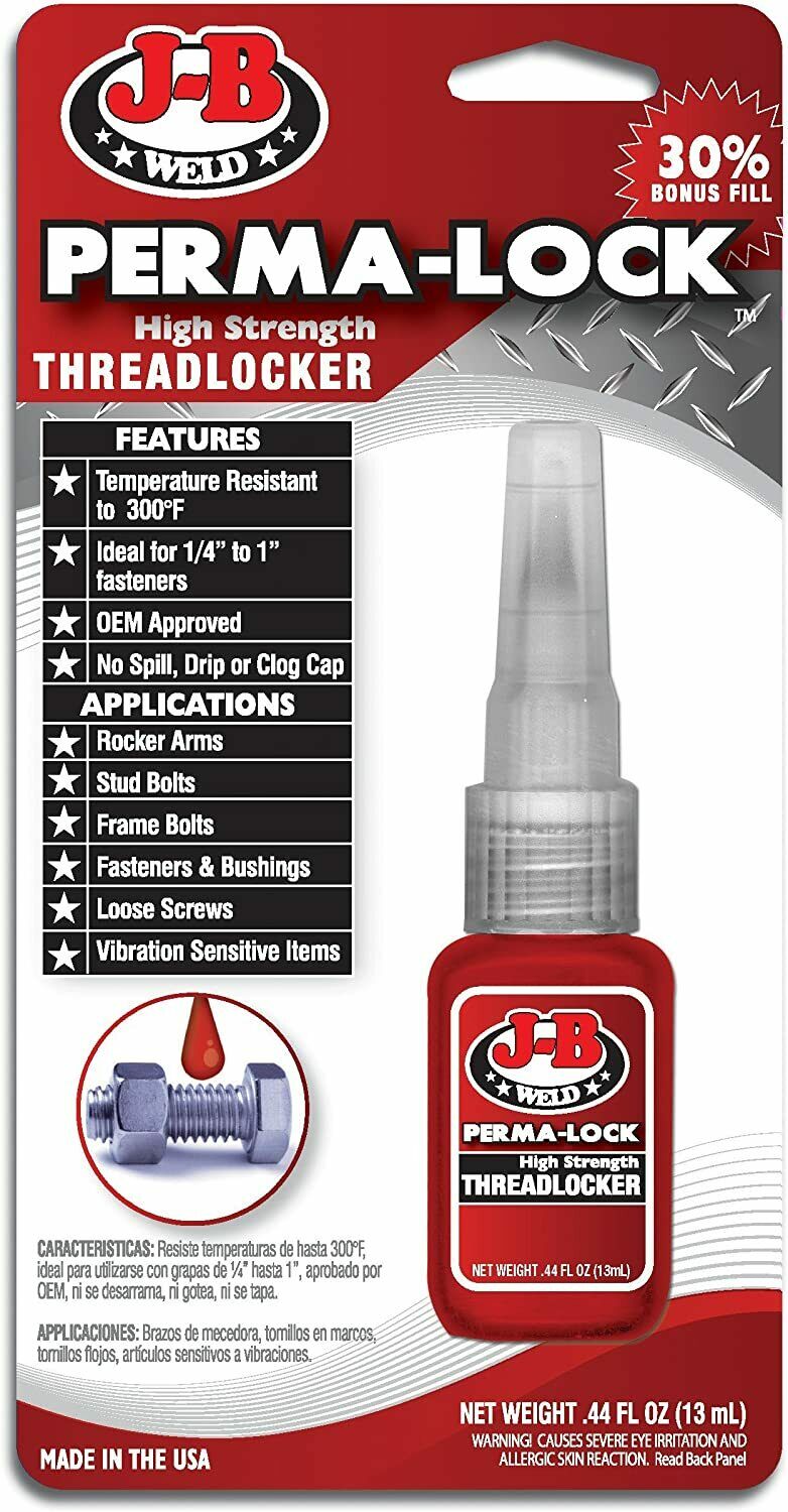 New J-B WELD Oem Approved Perma-Lock Red Threadlocker High Strength 13ml 27113 | Australian Moto Spares