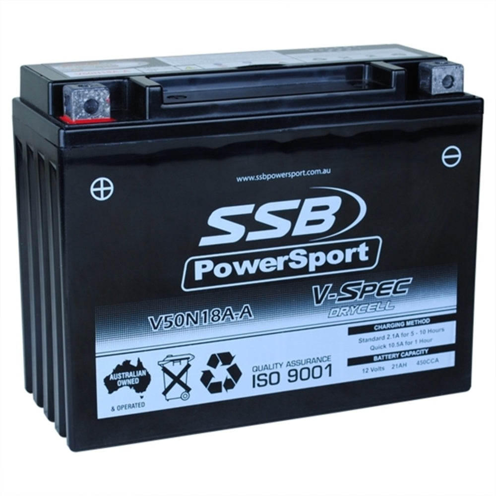 New SSB 12 Volt V-Spec High Perform AGM Battery For SUZUKI 4-V50N18A-A