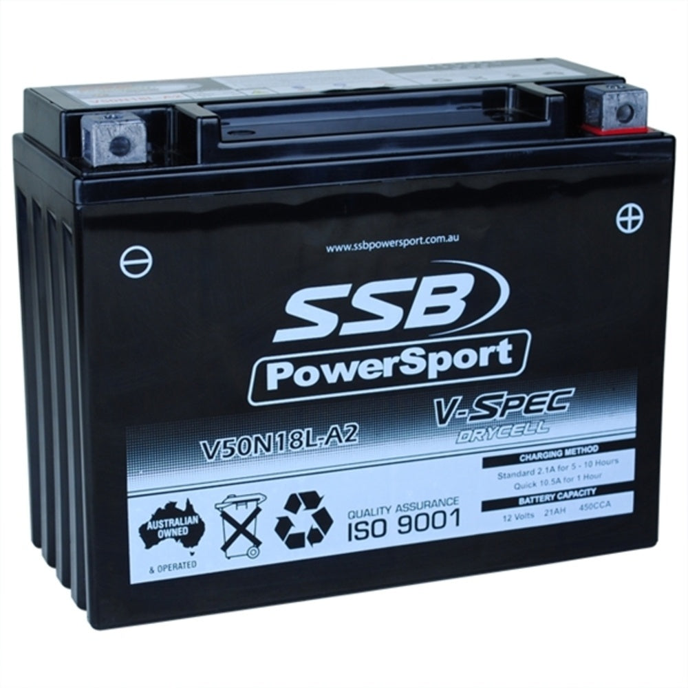 New SSB 12 Volt V-Spec High Perform AGM Battery 4-V50N18L-A2