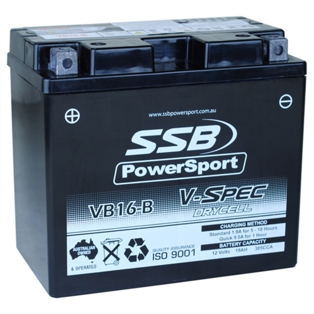 SSB 12 Volt V-Spec High Perform AGM Battery For BUELL RR 1200, RS 1200 4-VB16-B