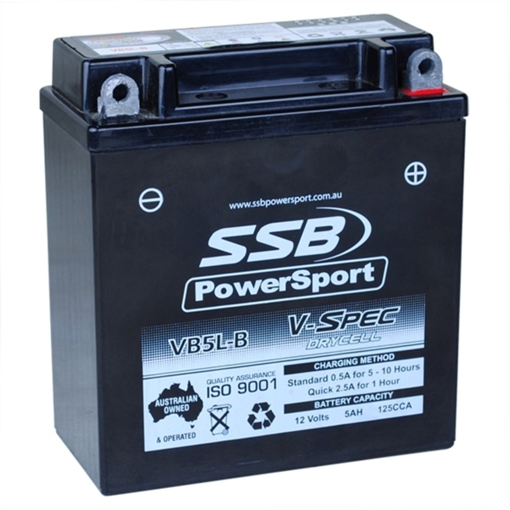 New SSB 12 Volt V-Spec High Perform AGM Battery 4-VB5L-B
