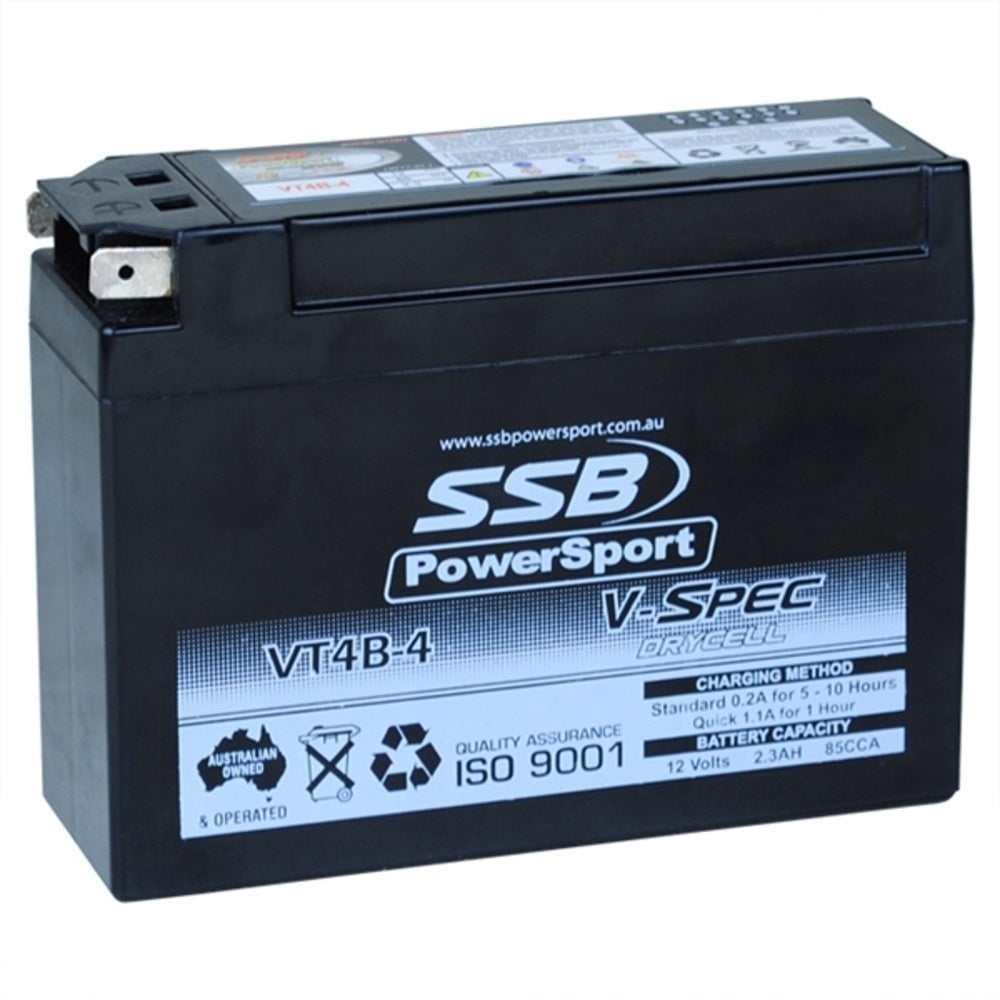 New SSB 12 Volt V-Spec High Perform AGM Battery For SUZUKI DR-Z70 4-VT4B-4