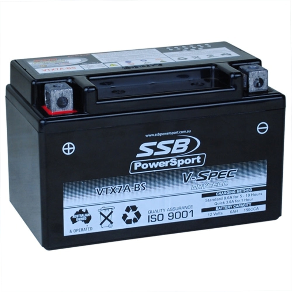 SSB 12 Volt V-Spec High Perform AGM Battery For KAZUMA 50 MEERKAT 4-VTX7A-BS | Australian Moto Spares