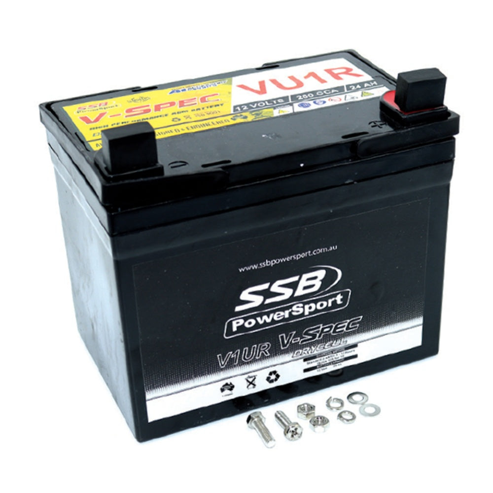 New SSB 12V V-Spec High Perform. AGM Battery 260CCA 24AH (2) 4-VU1R