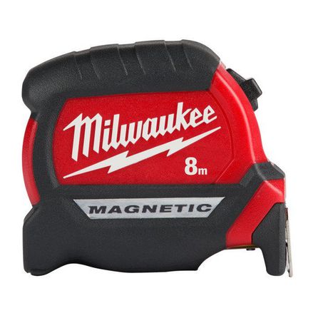 New Milwaukee Steel 8M Compact Magnetic Hook Tape Measure Tool 48220508