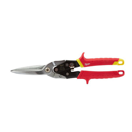 New Milwaukee Chrome Plated Long Cut Straight Aviation Snips Cutter 48224537