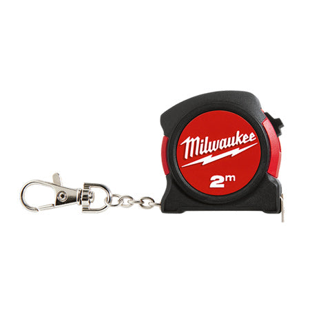 New Milwaukee Nylon Coated Blade 2M Keychain Tape Measure 48225507 | Australian Moto Spares